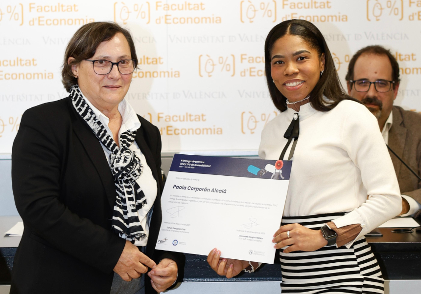 Paola Corporán receives the 2025 Award for Best Sustainability Master’s Thesis